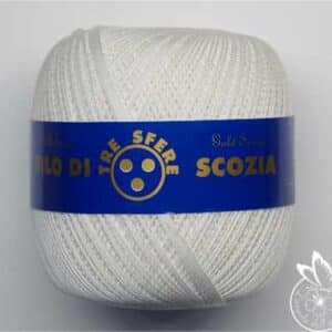 Cotone filo di Scozia Titolo 8 bianco