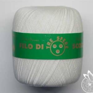 Cotone filo di Scozia Titolo 12 bianco