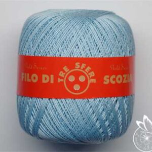 Cotone filo di Scozia Titolo 5 Celeste