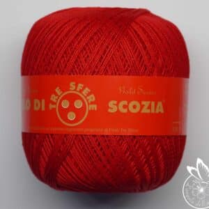 Cotone filo di Scozia Titolo 5 Rosso