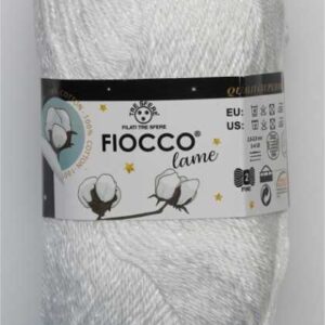 Cotone Fiocco Lamé Bianco