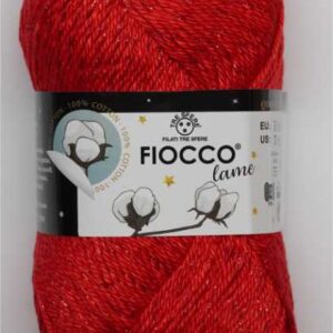 Cotone Fiocco Lamé Rosso