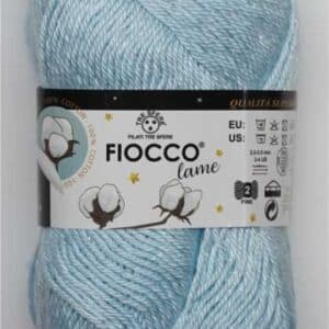 Cotone Fiocco Lamé Azzurro Chiaro