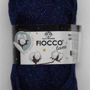 Cotone Fiocco Lamé Blu